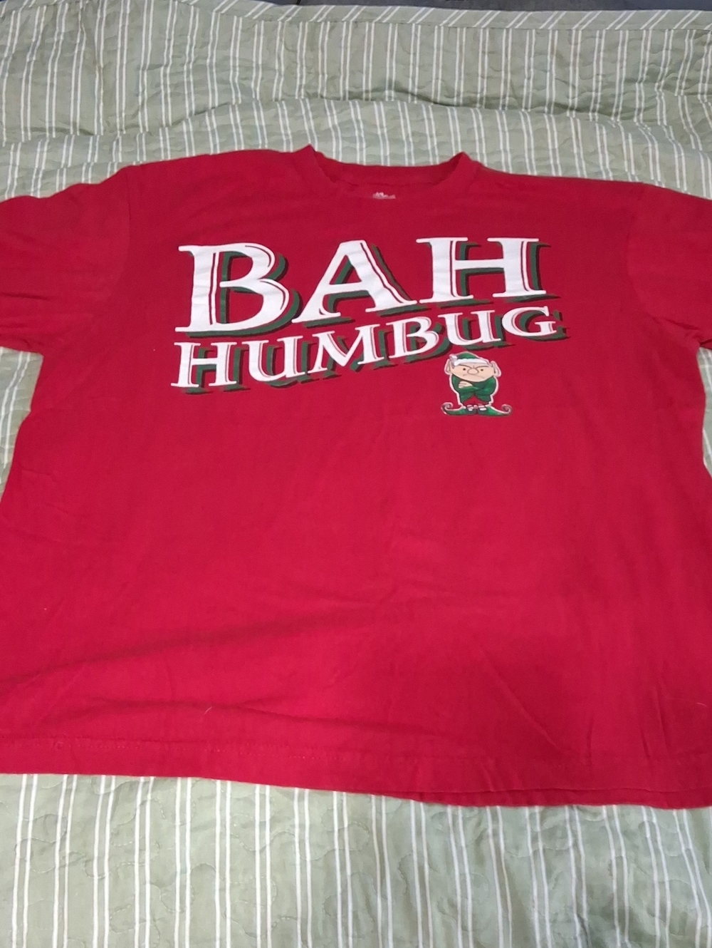 Bah Humbug Red Short Sleeve Graphic Tee